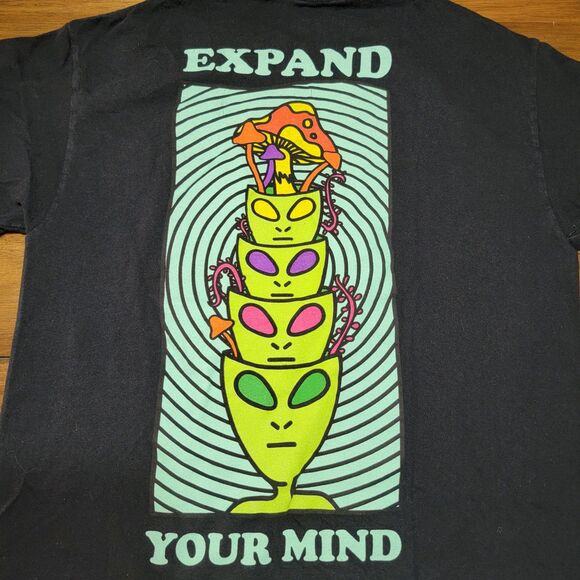 Alab SS Black Unisex Tee "Expand Your Mind" - Size Medium - Picture 2 of 6